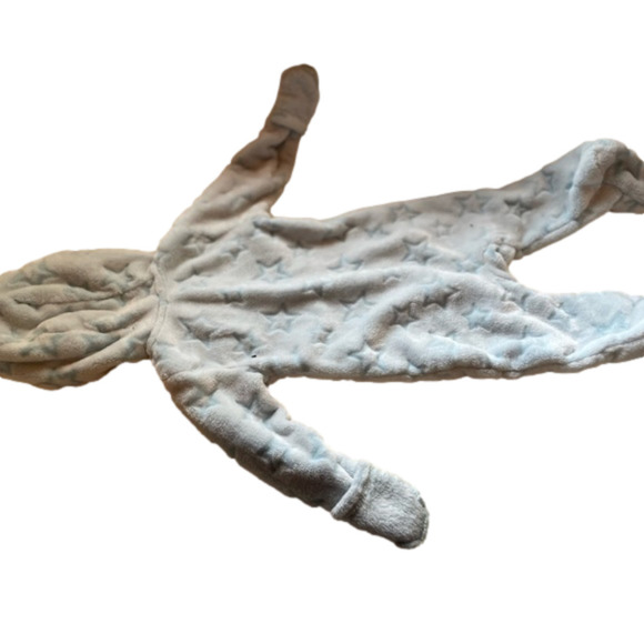 Warm blue fall winter full body suit fleece with stars 6-9 month - Picture 3 of 5